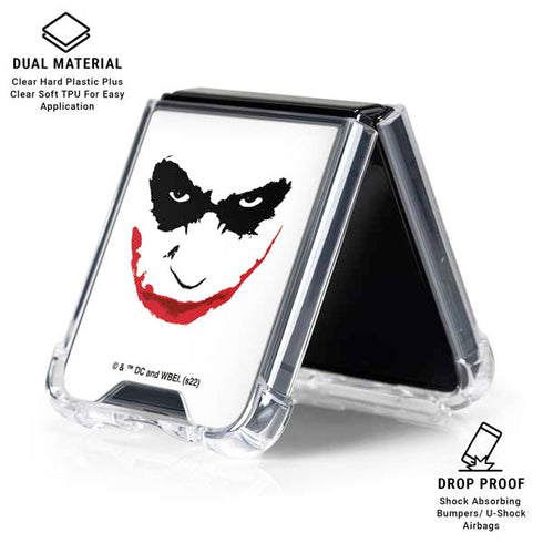 The Dark Knight Joker face Galaxy Z Flip6 Clear Case